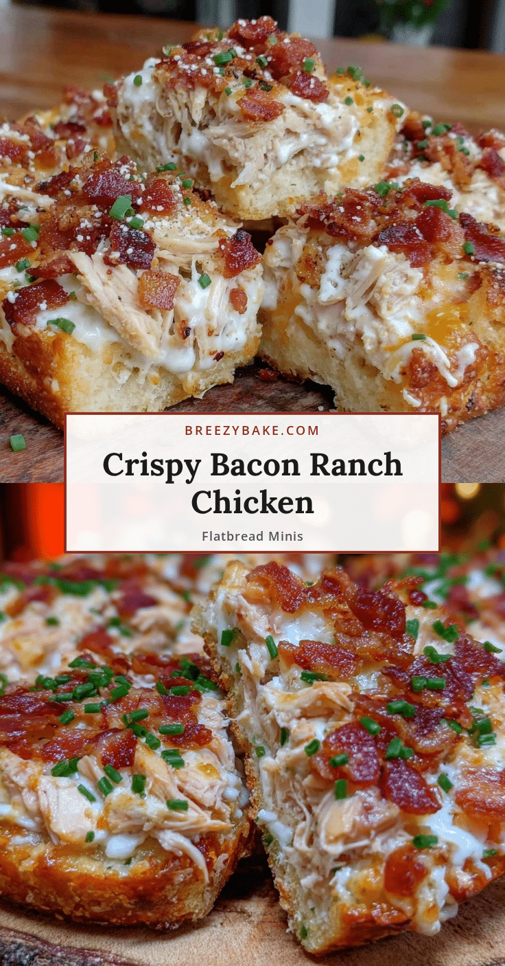 bacon ranch chicken flatbread minis recipe