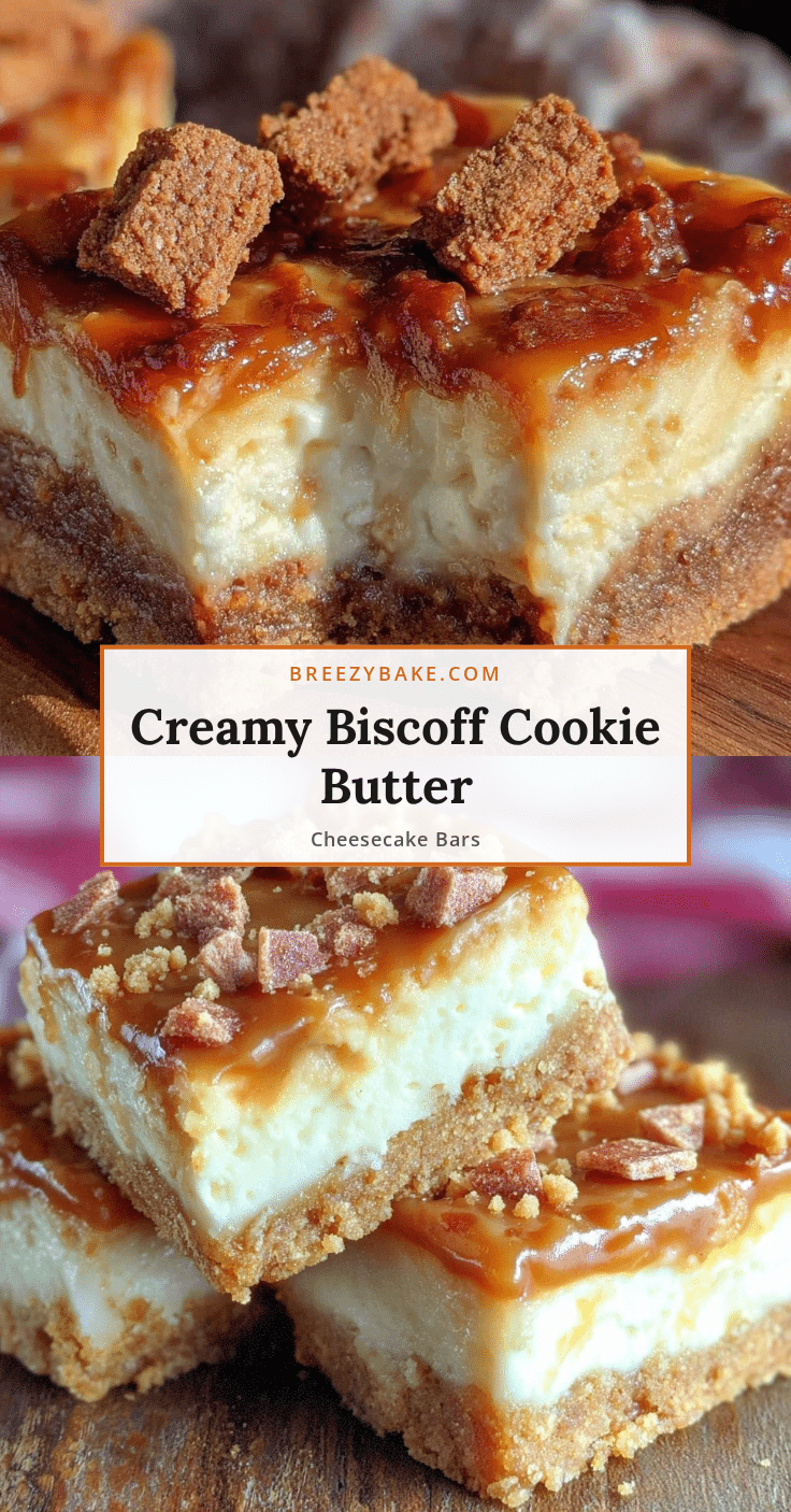 biscoff cookie butter cheesecake bars recipe