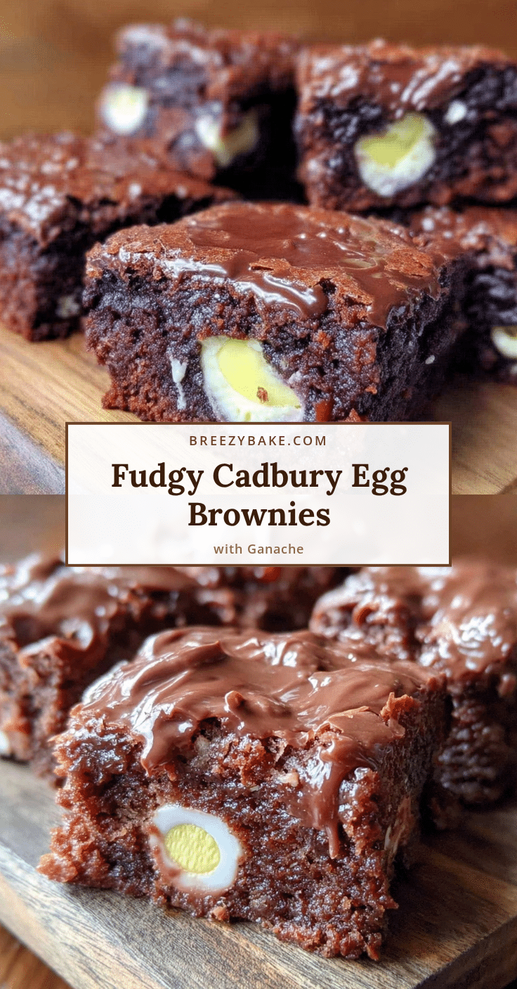 Cadbury Egg Brownies recipe