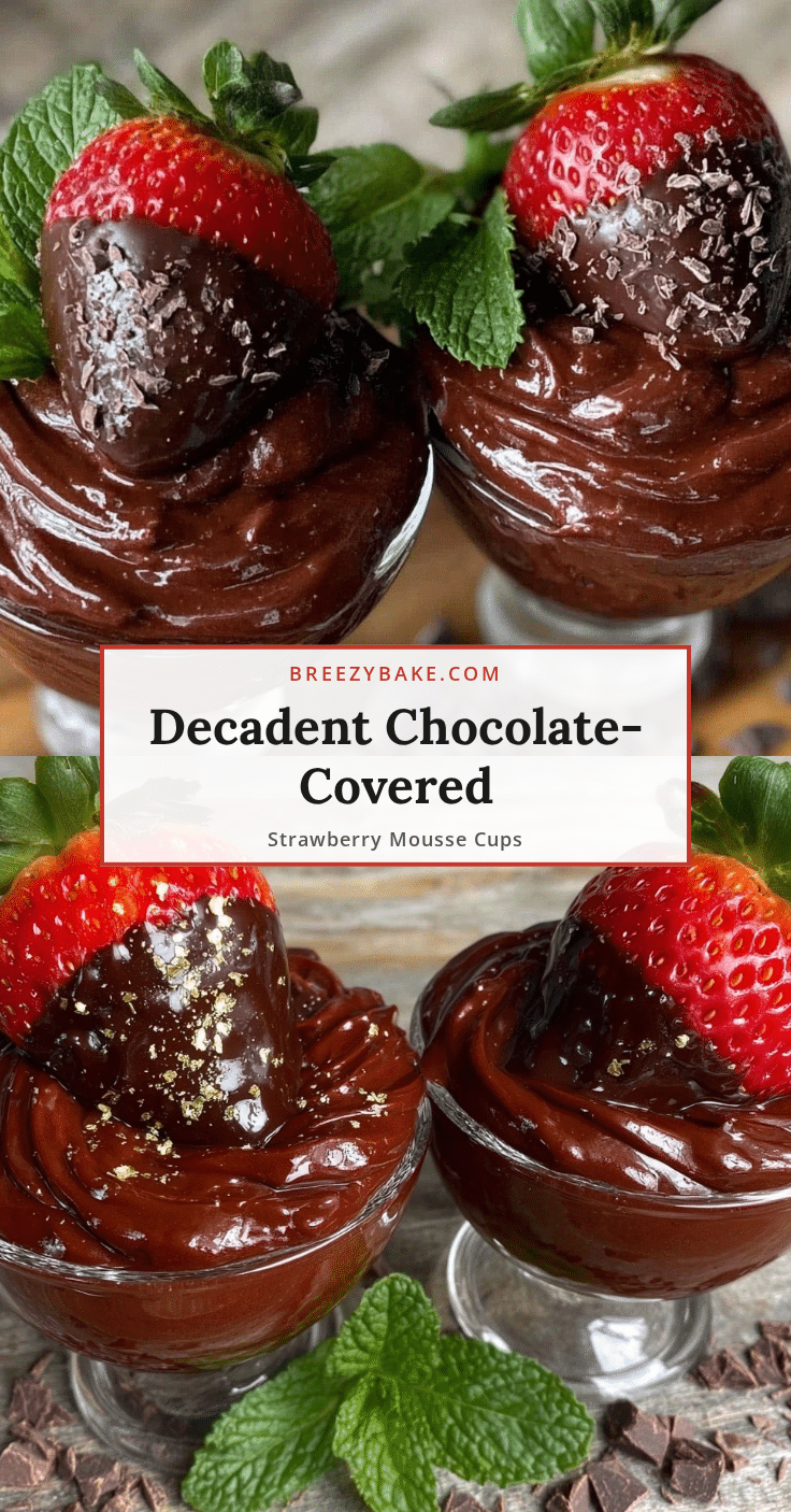 chocolate-covered strawberry ice cream mousse cups recipe