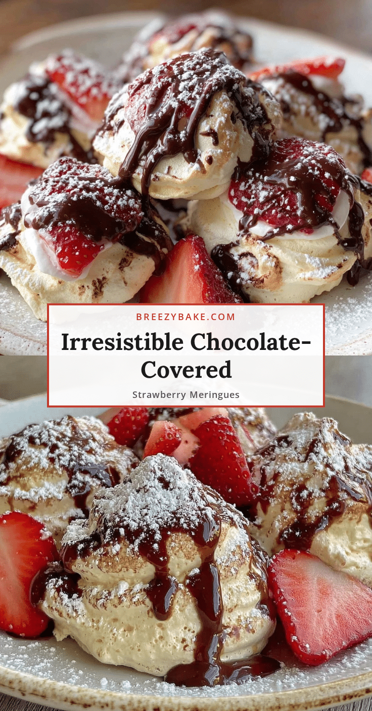 chocolate-covered strawberry milkshake meringues recipe