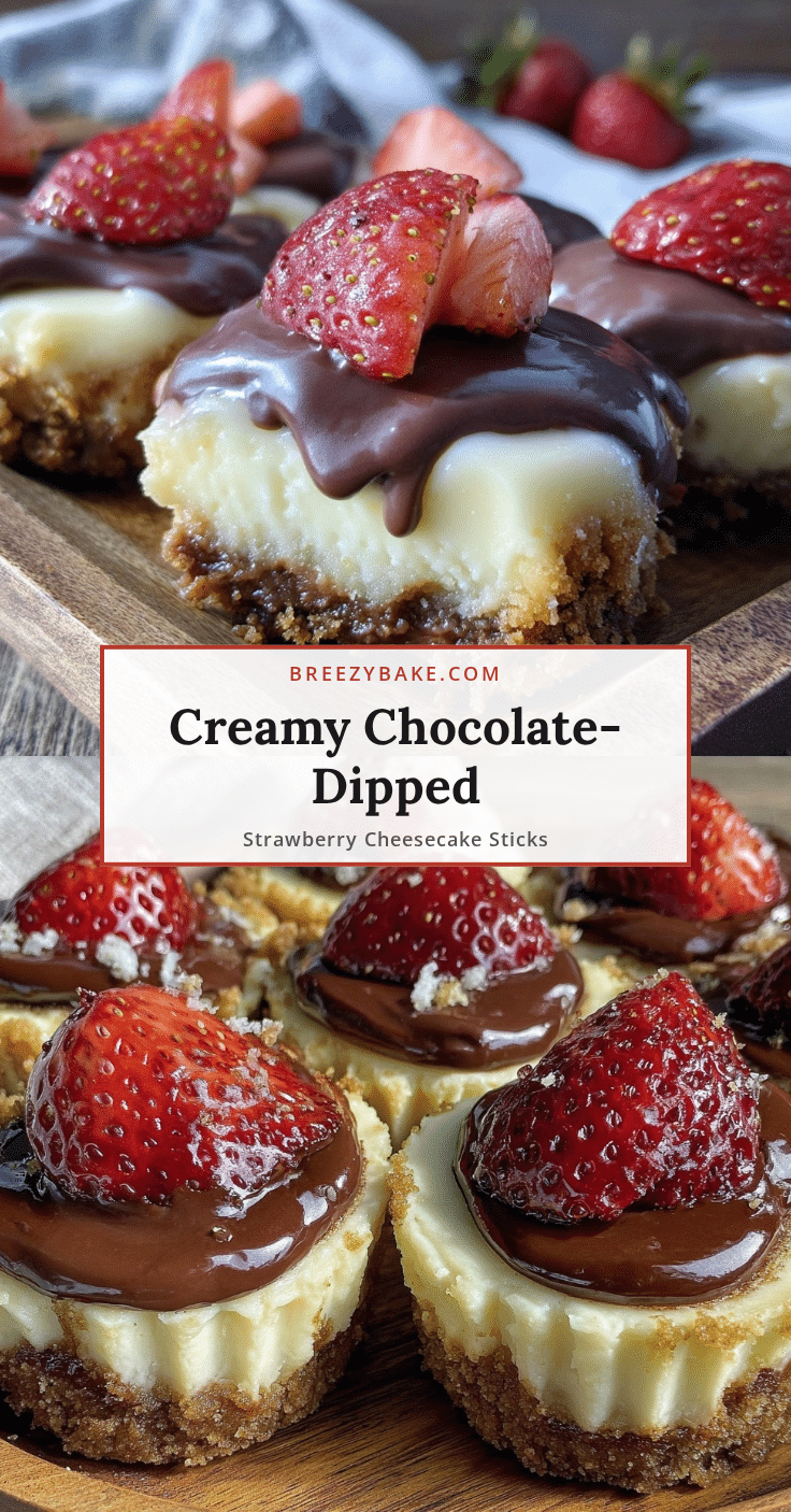 chocolate-dipped strawberry mini cheesecake sticks recipe