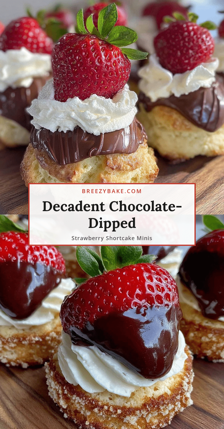 chocolate-dipped strawberry shortcake minis recipe