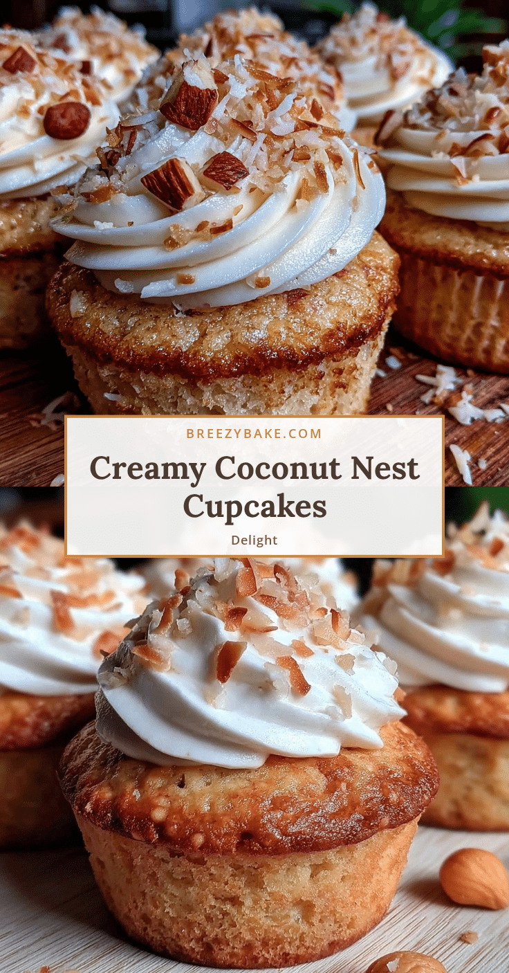 creamy coconut cream nest cupcakes recipe