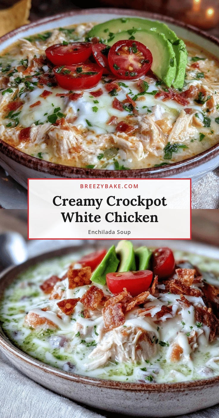 creamy crockpot white chicken enchilada soup recipe