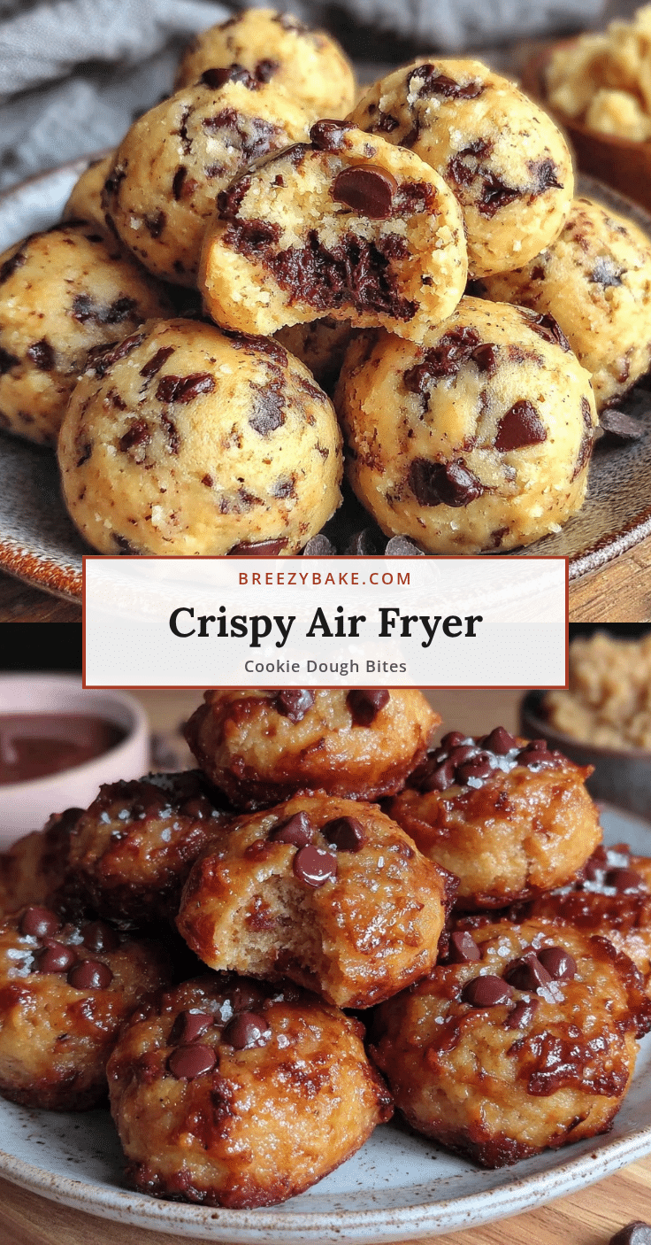 crispy air fryer cookie dough bites recipe