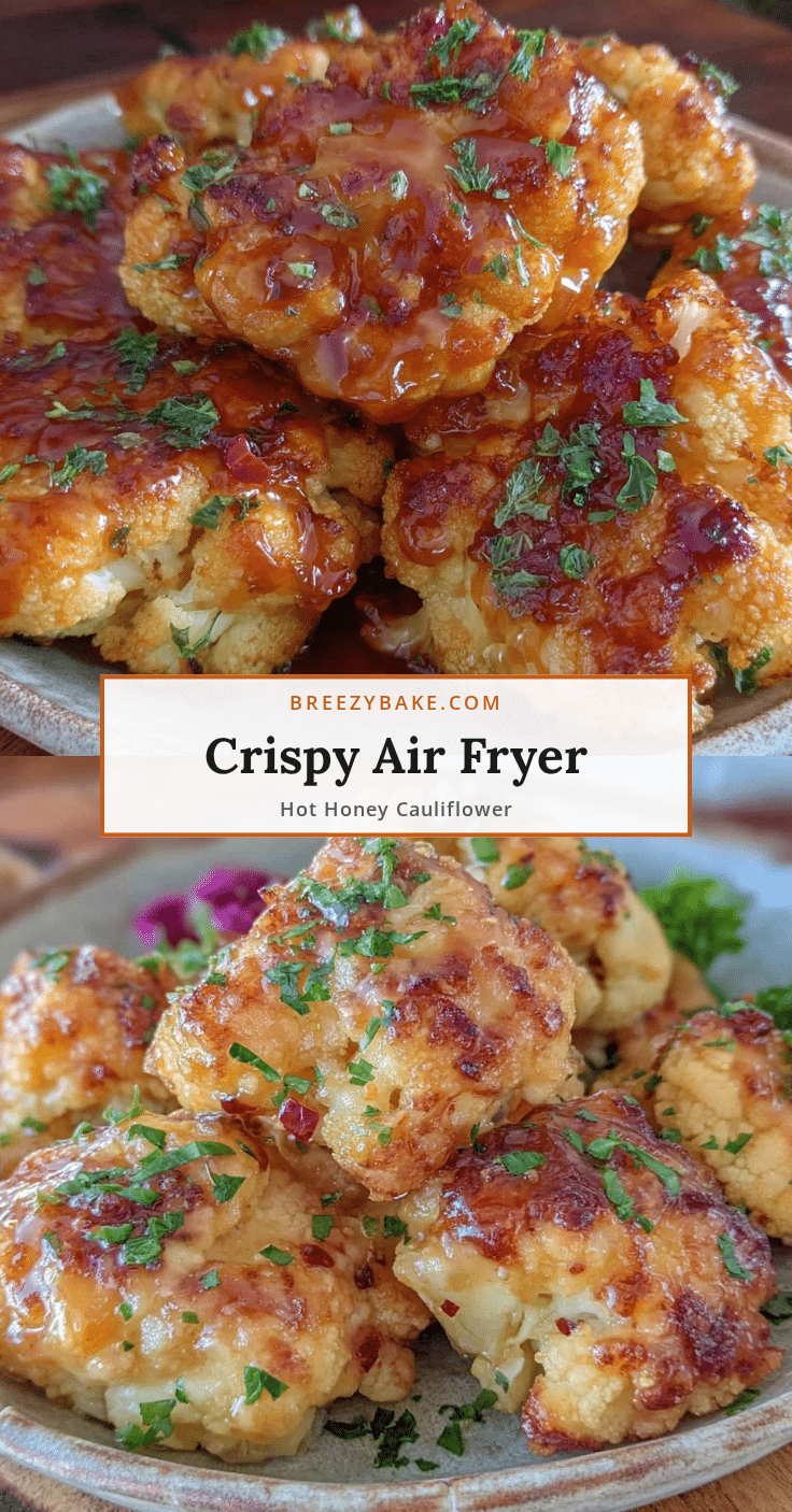 crispy air fryer hot honey cauliflower bites recipe