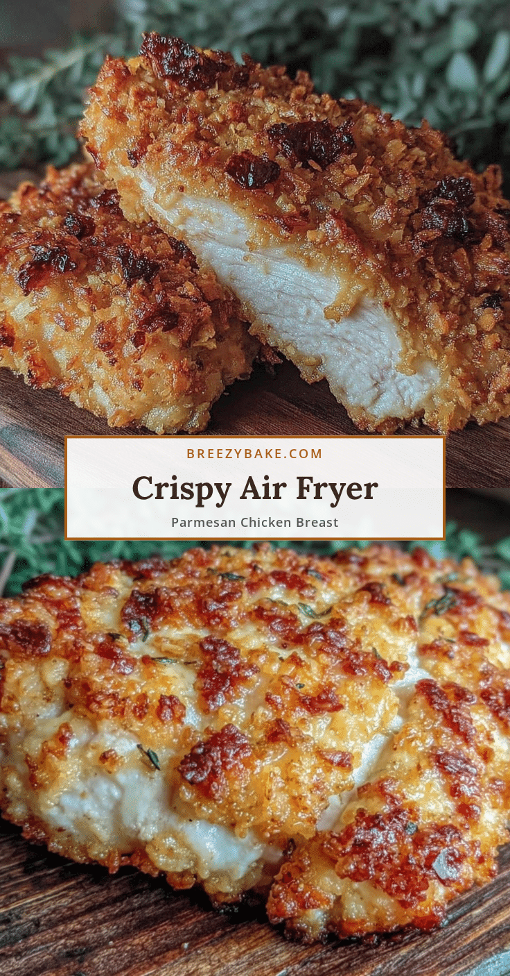 crispy air fryer parmesan crusted chicken breast recipe