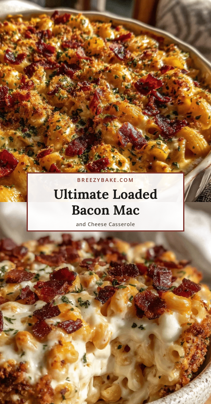 crispy loaded bacon mac and cheese casserole recipe