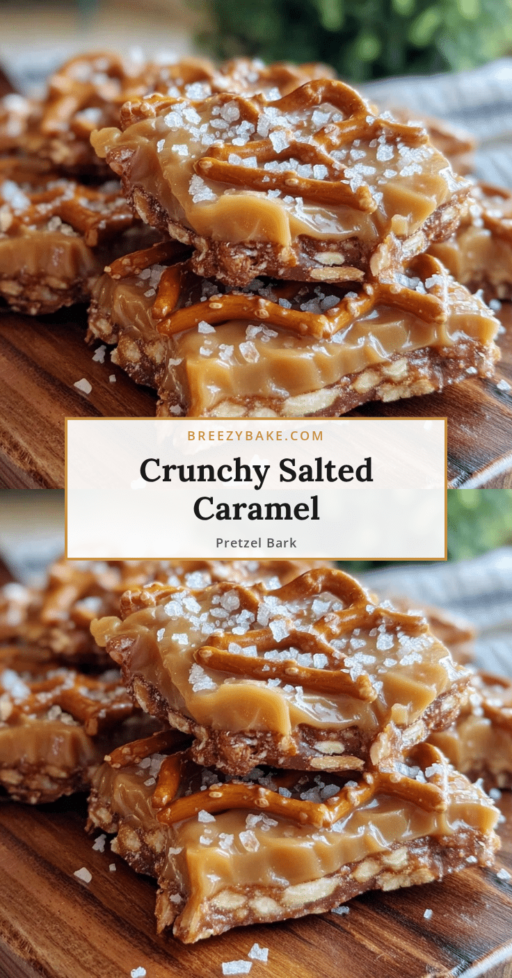 crunchy salted caramel pretzel bark recipe