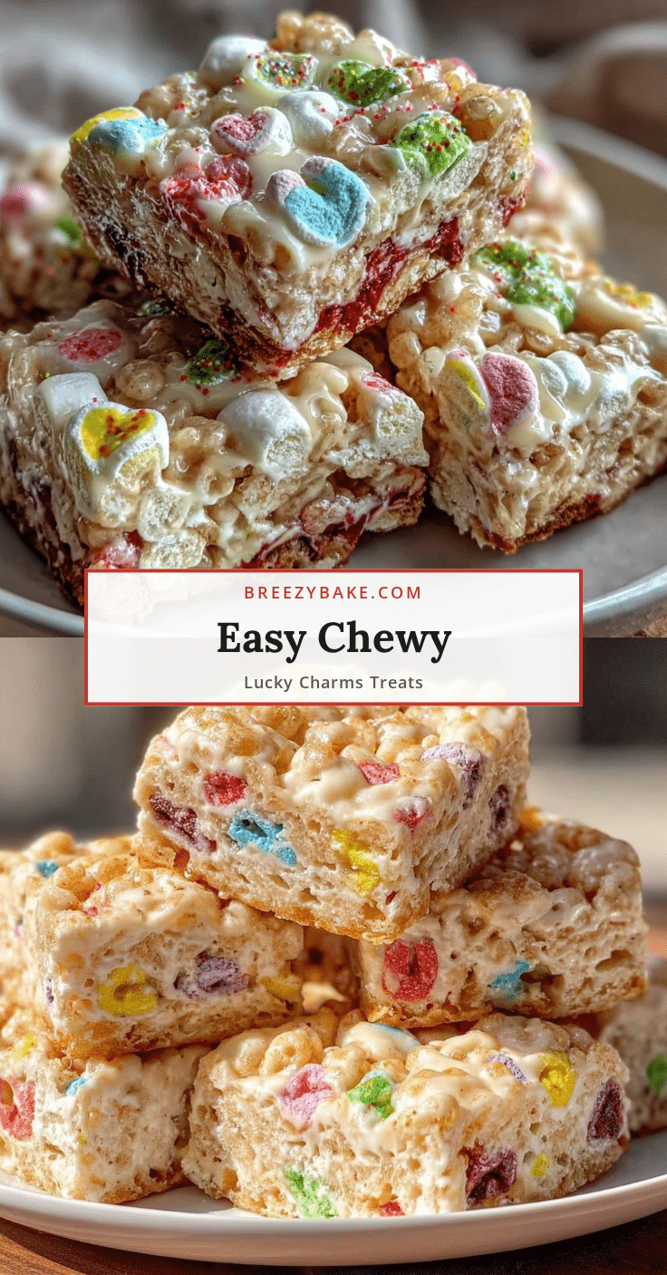 Easy Chewy Lucky Charms Marshmallow Treats recipe