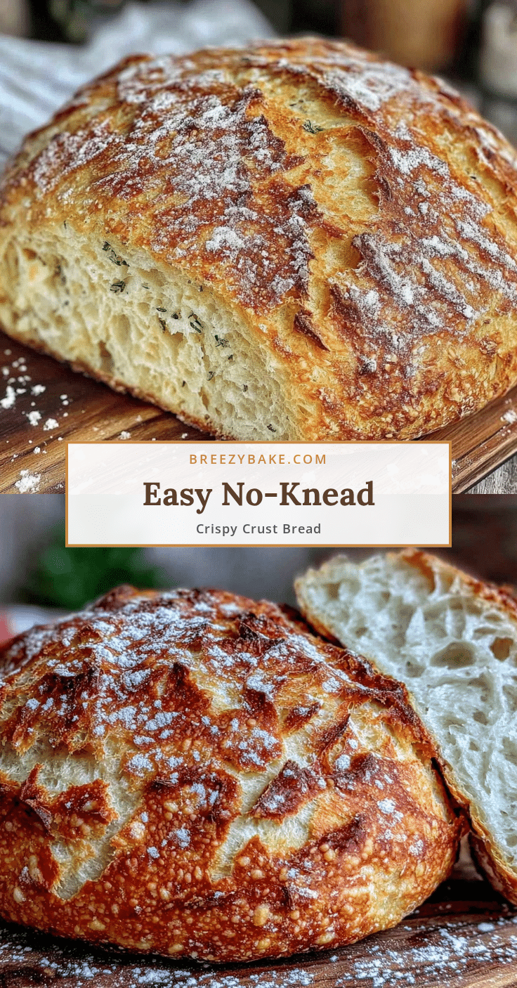 easy no-knead crusty bread recipe