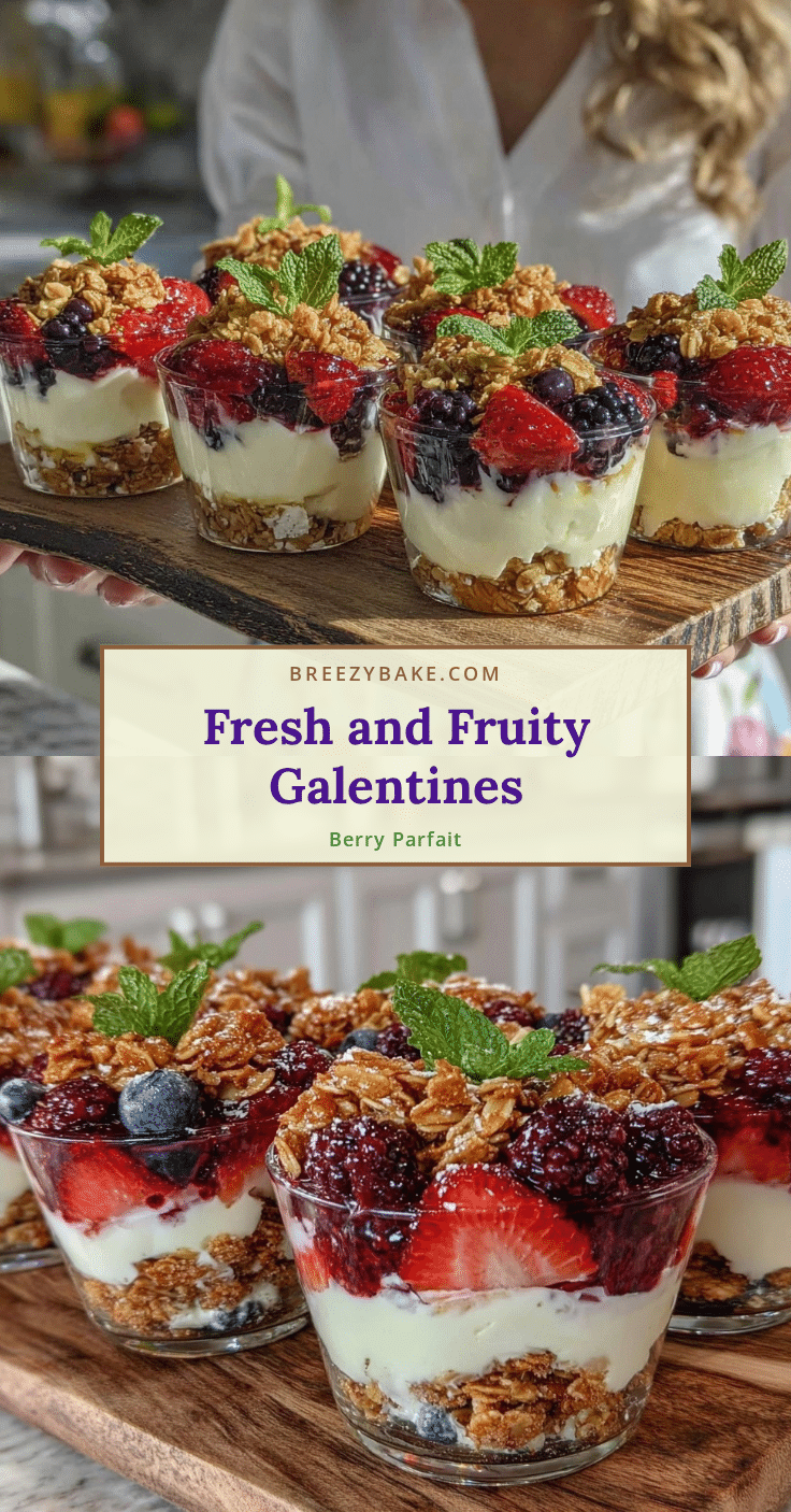 Fresh Galentines Berry Parfait Mini Platter recipe