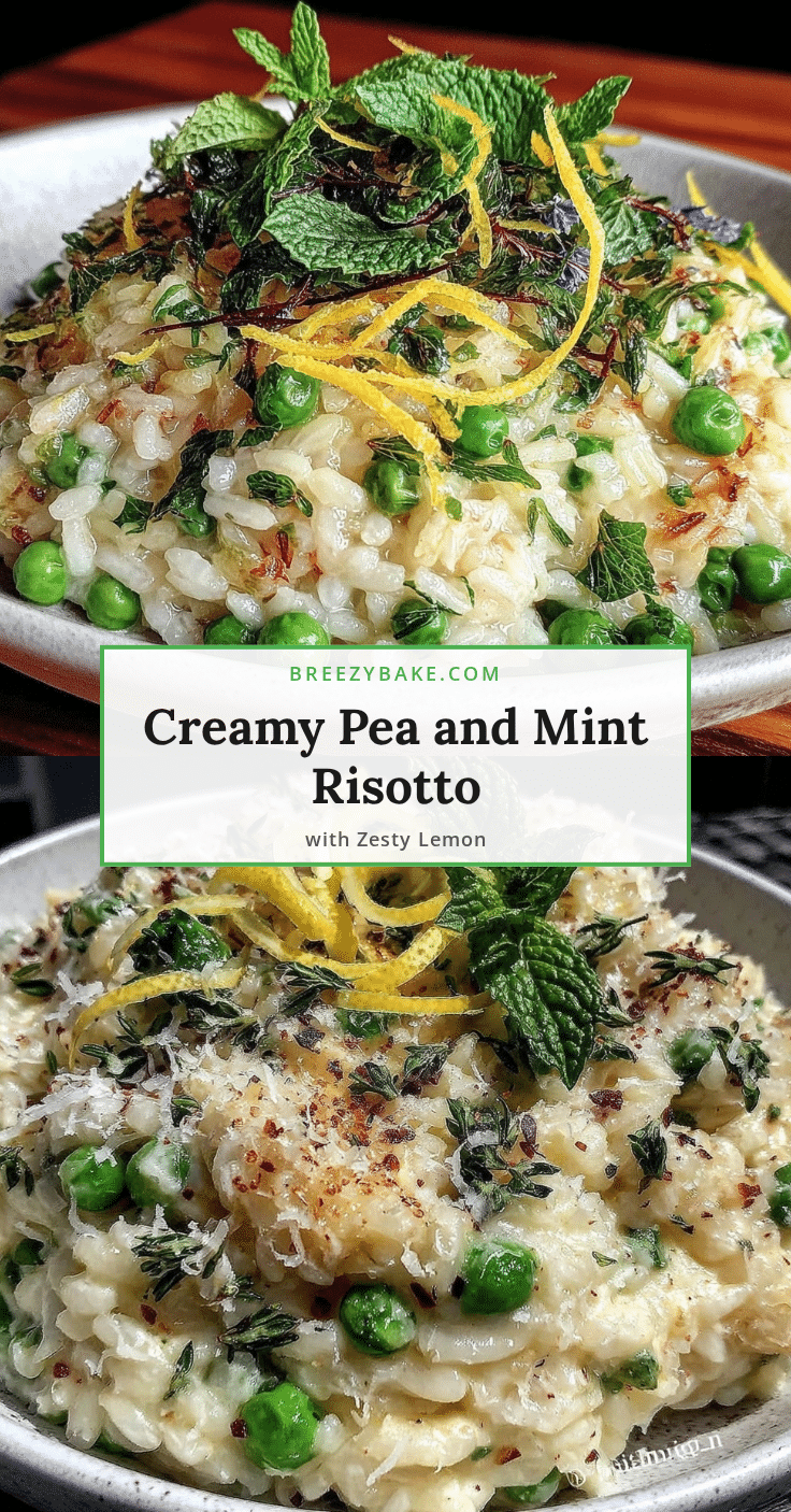 fresh pea and mint risotto recipe