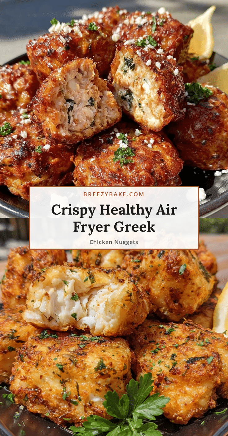 Healthy Air Fryer Greek Chicken Nuggets recipe