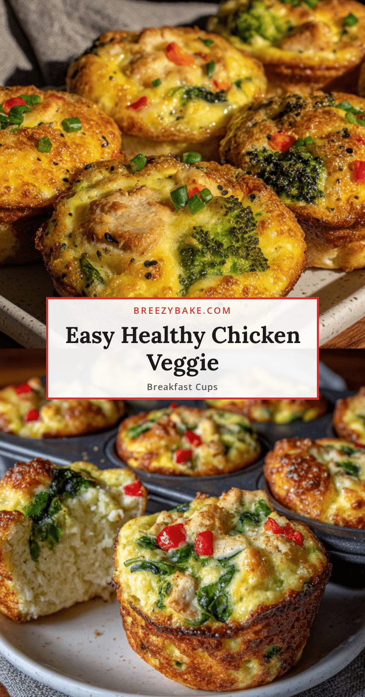 healthy chicken veggie breakfast bake cups recipe