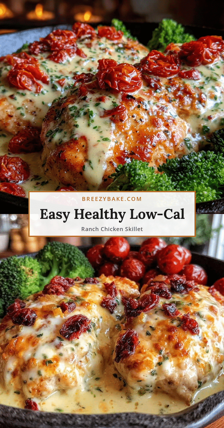 healthy low-cal ranch chicken skillet recipe