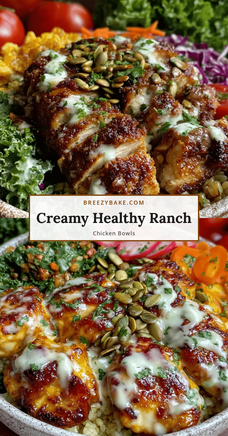 healthy ranch chicken grain bowls recipe