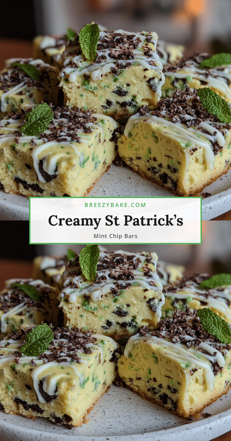 mint chip cream cheese bars recipe