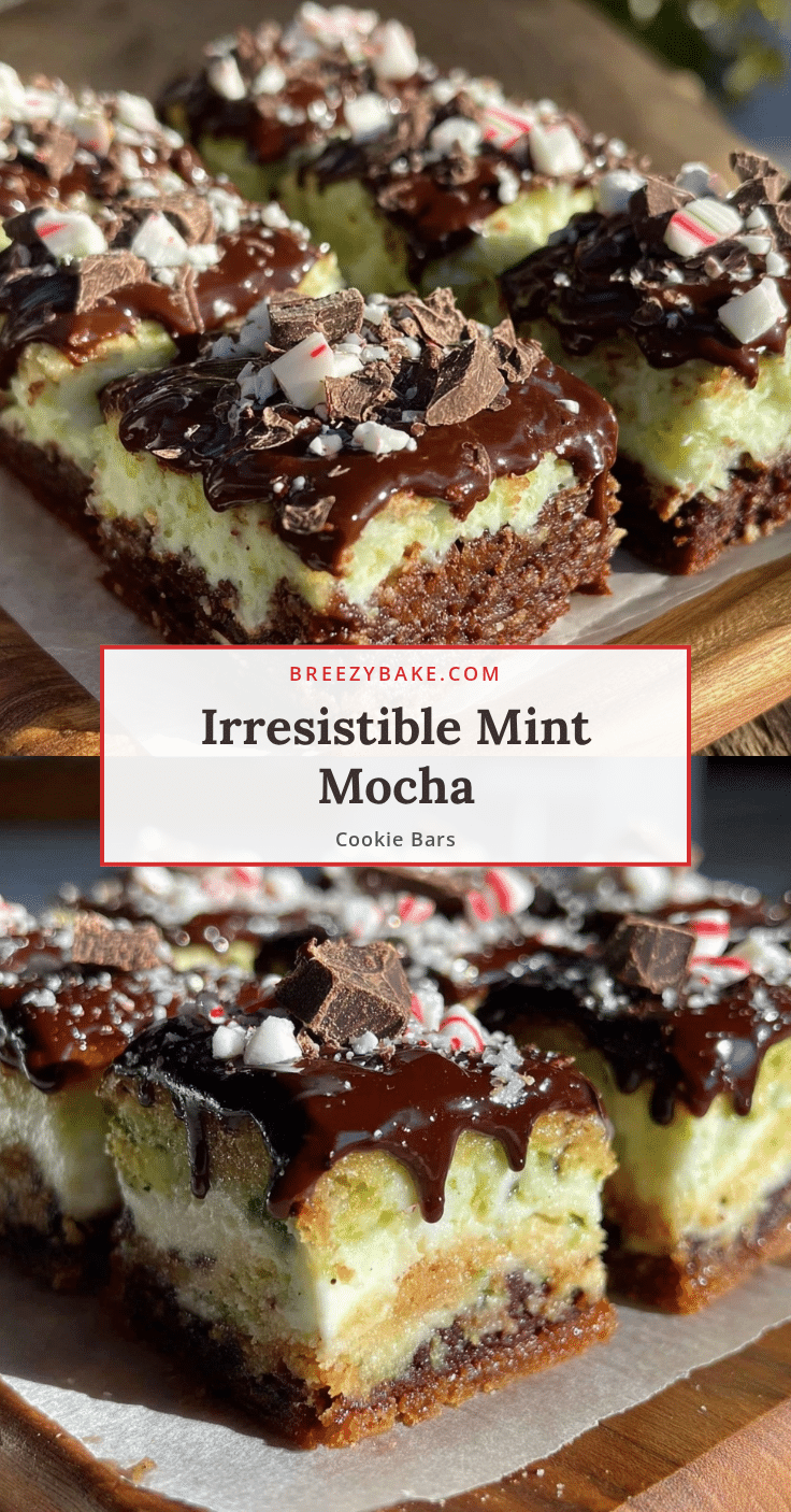 mint mocha cookie bars recipe