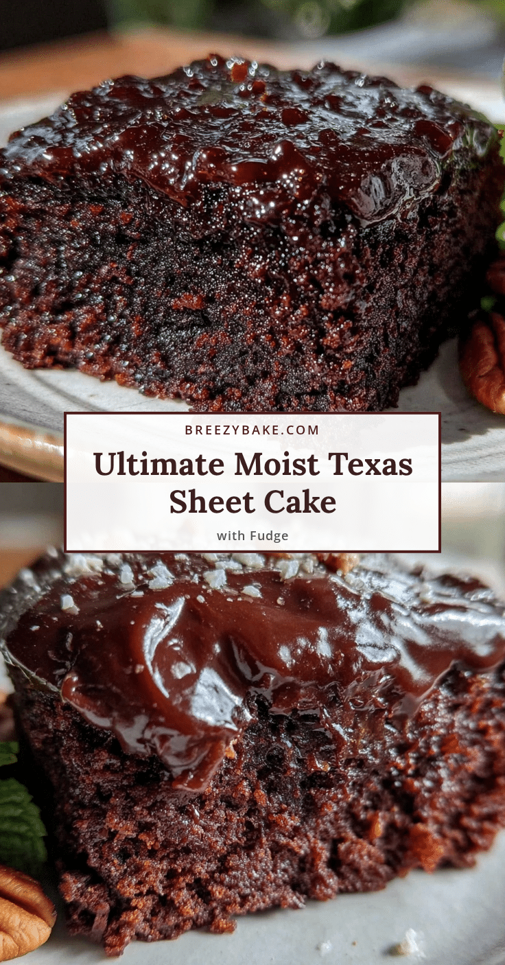 Moist Texas Sheet Cake with Fudge Icing recipe