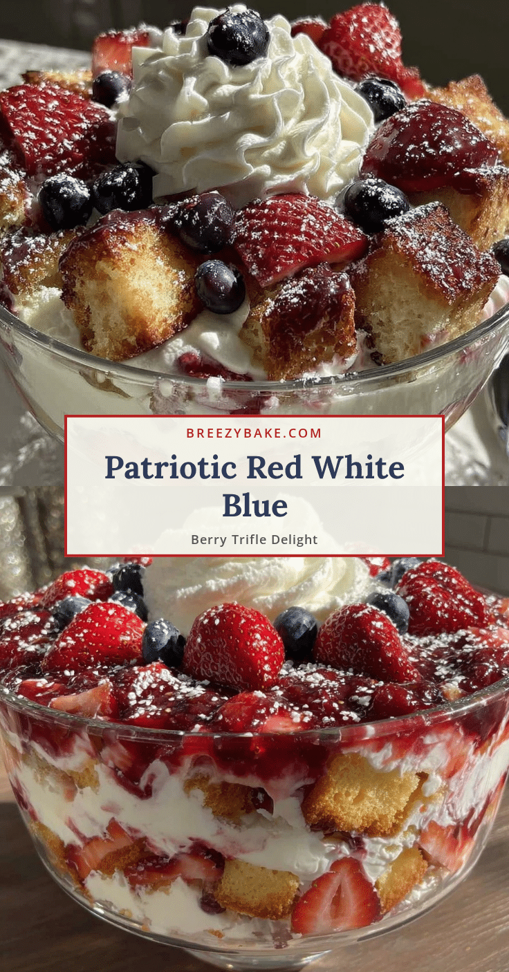 patriotic red white blue berry trifle recipe