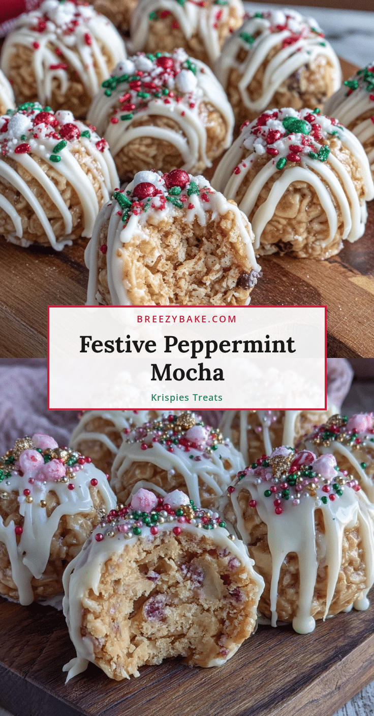 peppermint mocha rice krispies treat balls recipe