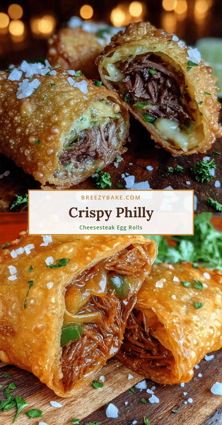 Philly Cheesesteak Egg Rolls recipe