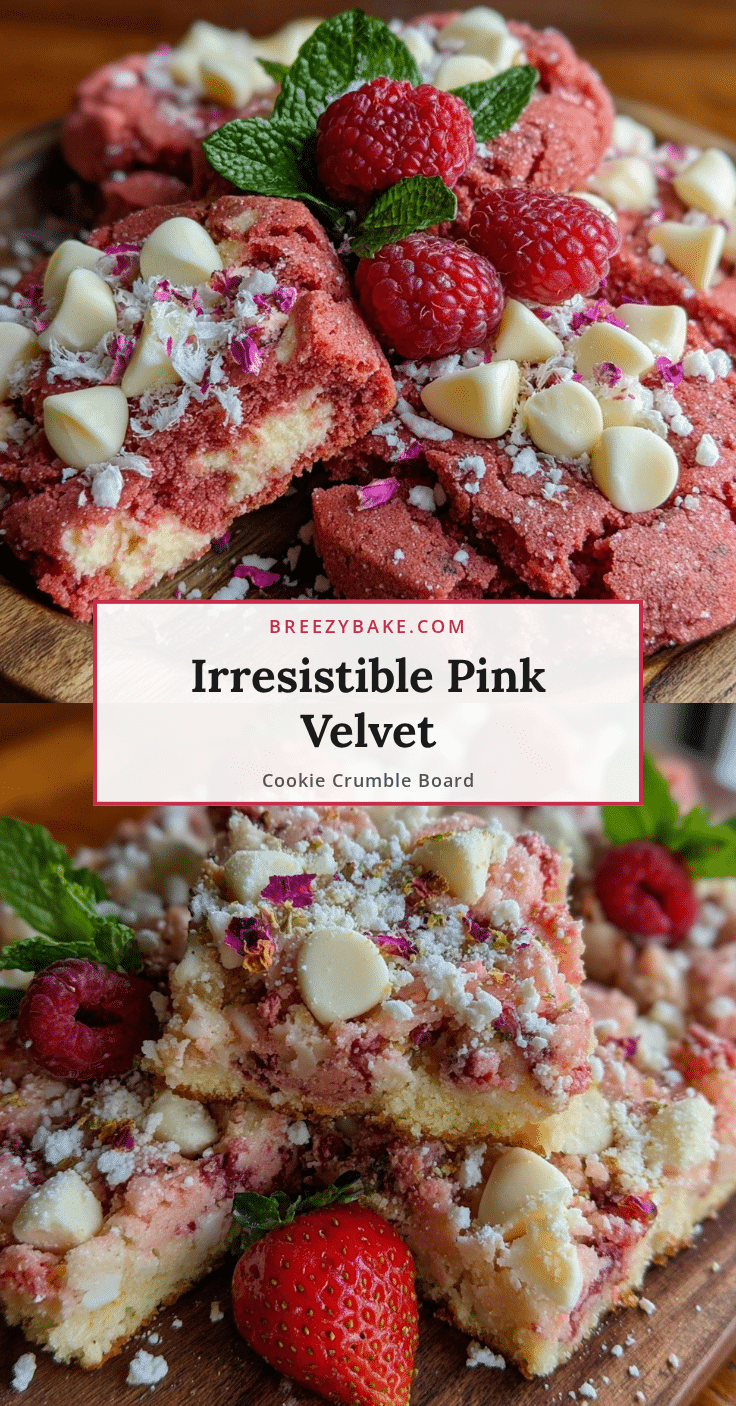 pink velvet cookie crumble board recipe
