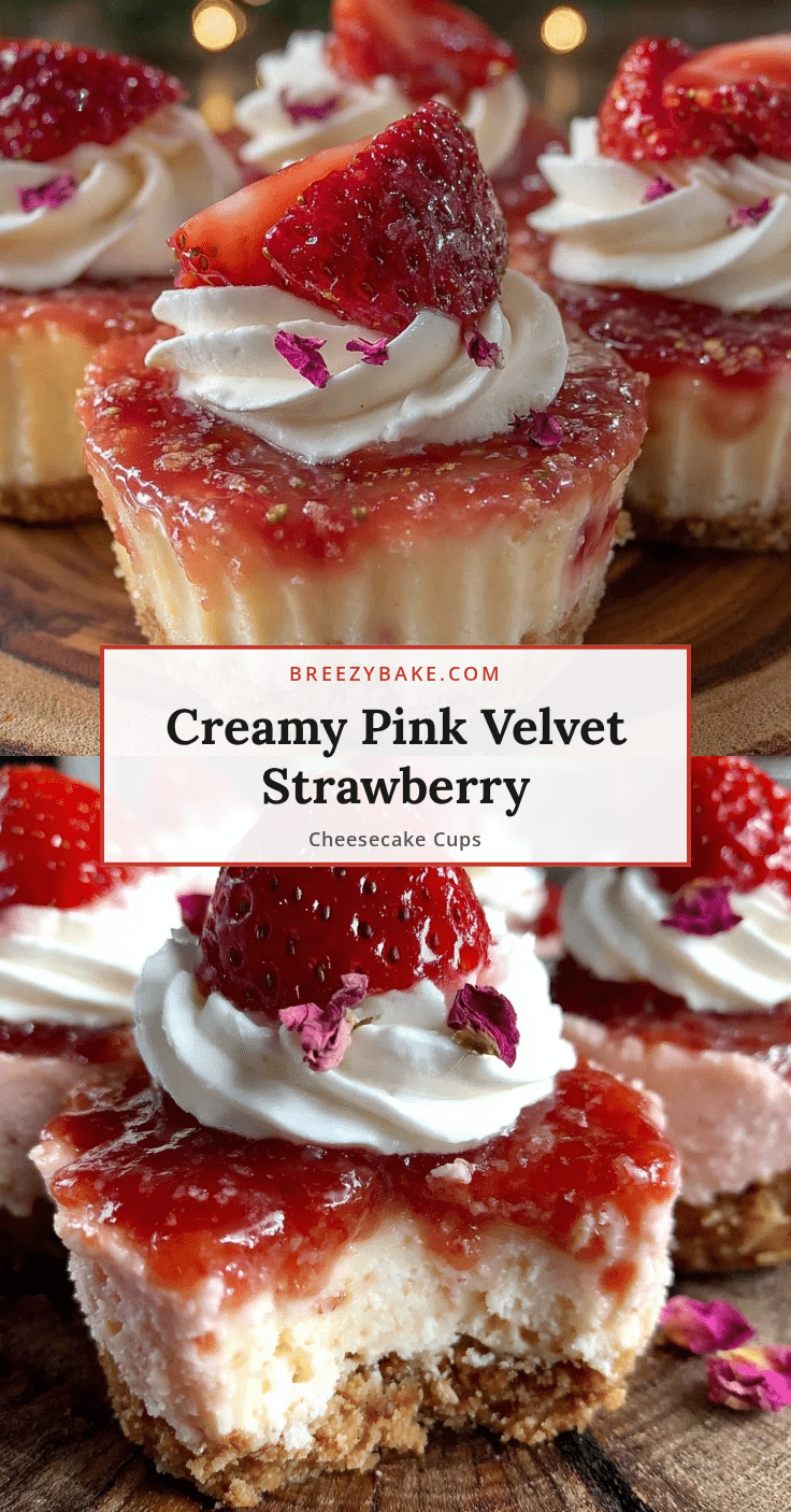 pink velvet strawberry cheesecake cups recipe