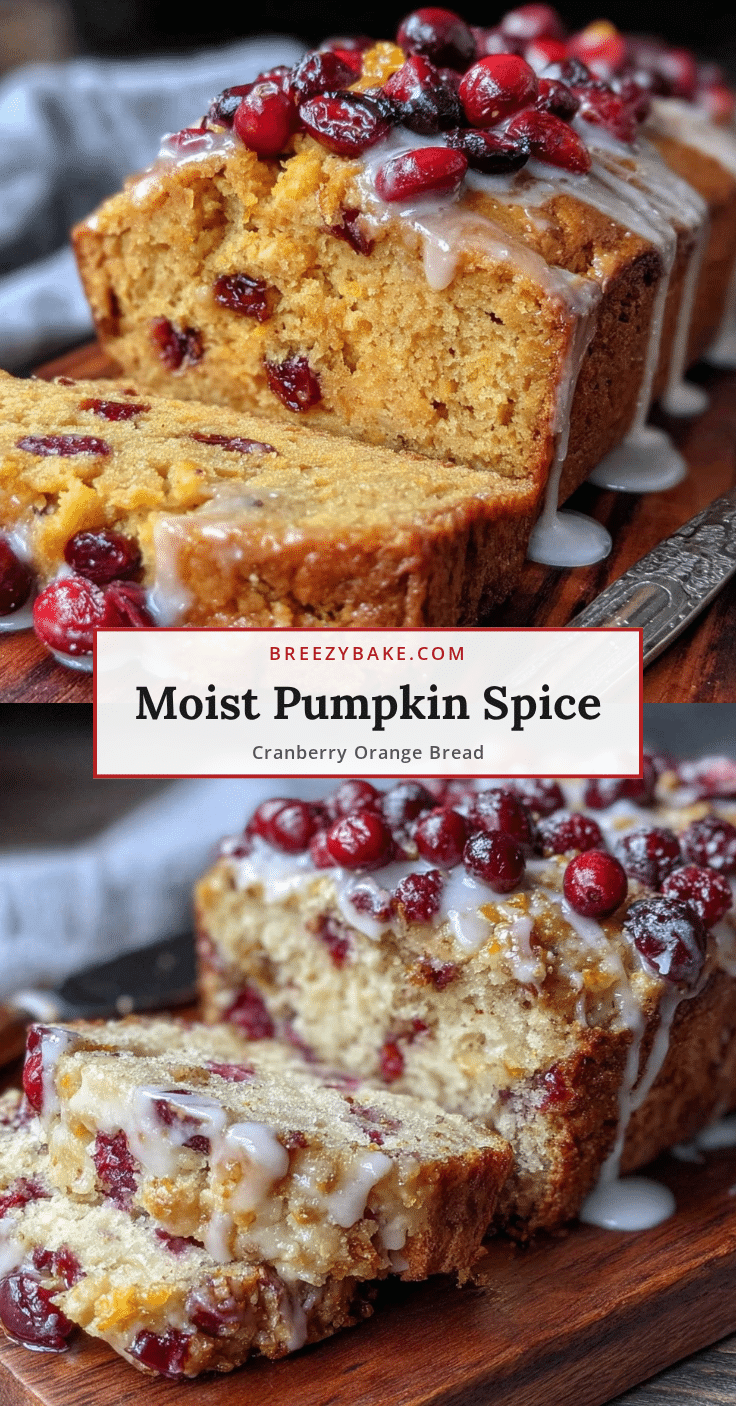 pumpkin spice cranberry orange bread recipe