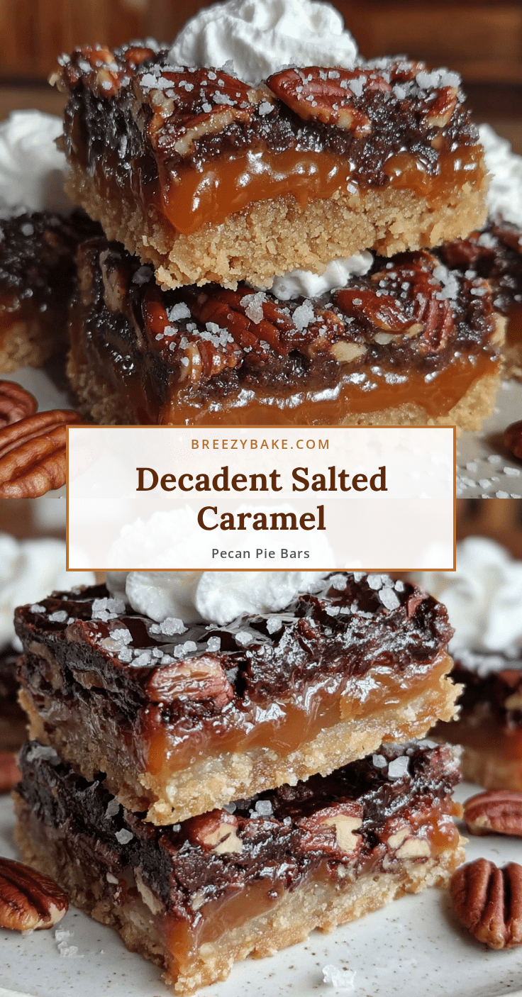 salted caramel chocolate pecan pie bars recipe