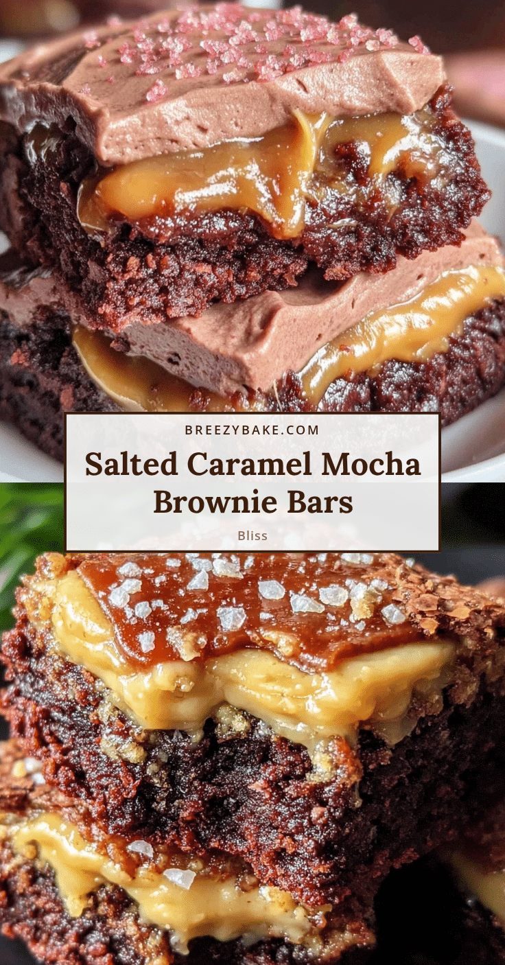 Salted Caramel Mocha Brownie Bars recipe