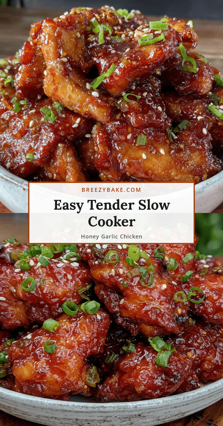 slow cooker honey garlic chicken recipe