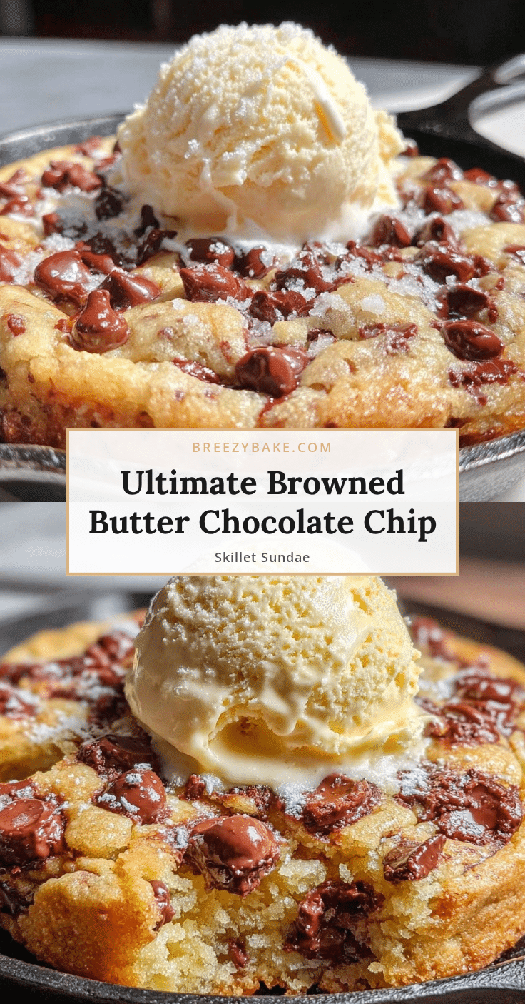 browned butter chocolate chip cookie skillet sundae recipe
