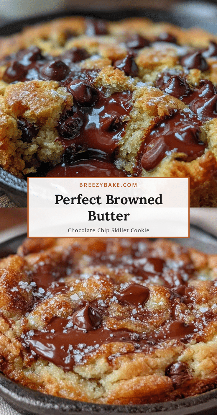 browned butter chocolate chip skillet cookie recipe