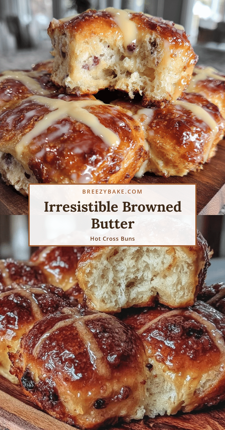 browned butter hot cross buns recipe