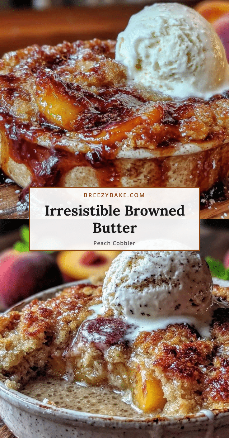 browned butter peach cobbler recipe