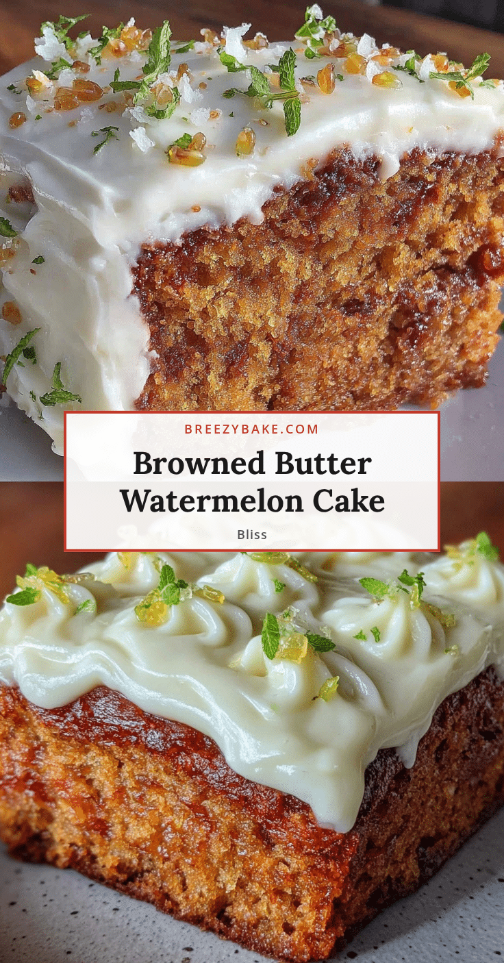 browned butter watermelon cake recipe