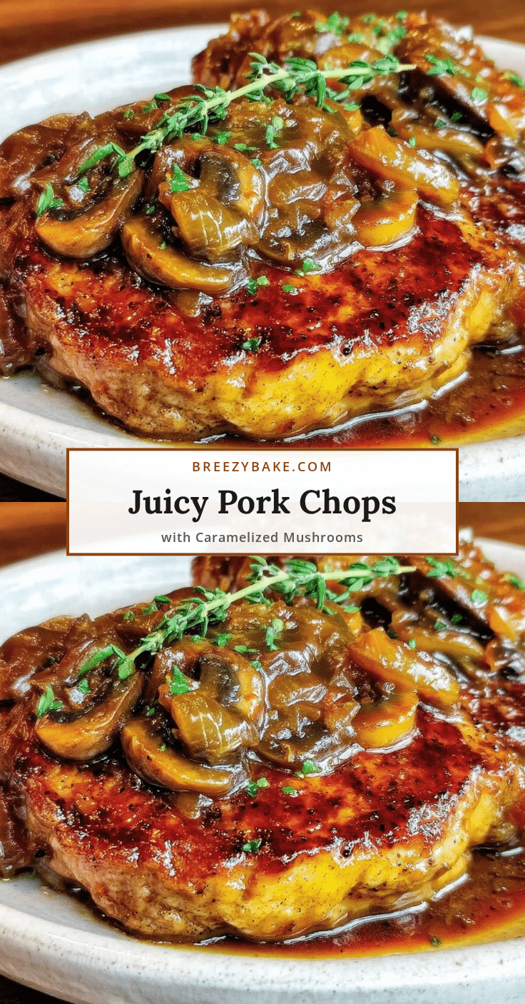 caramelized onion and mushroom pork chops recipe