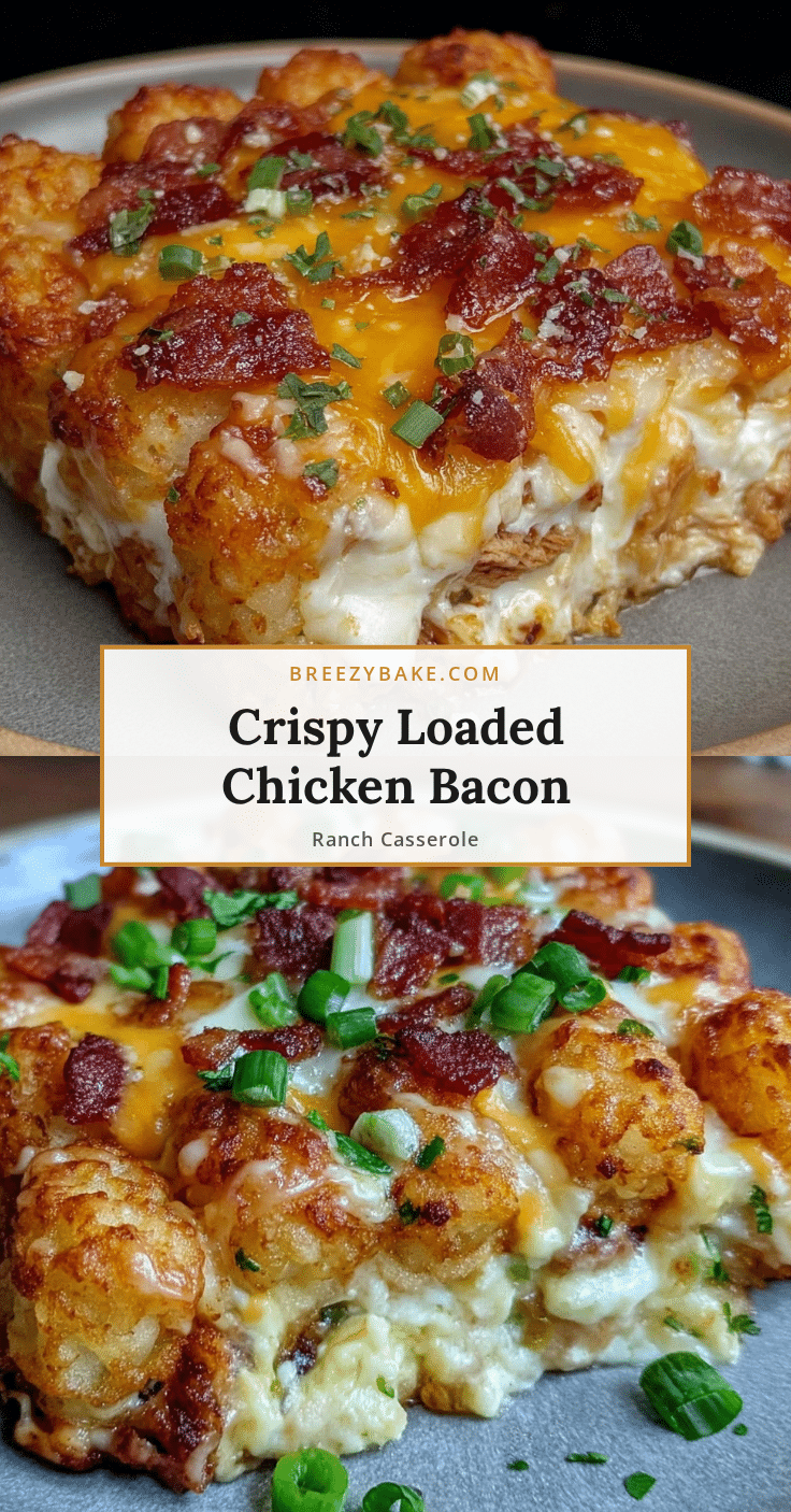 chicken bacon ranch tater tot casserole recipe