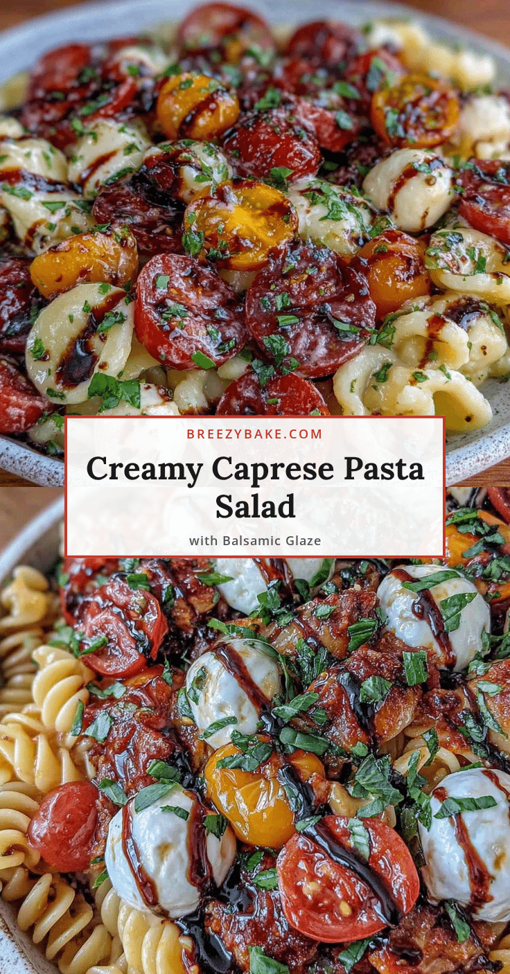 creamy caprese pasta salad recipe
