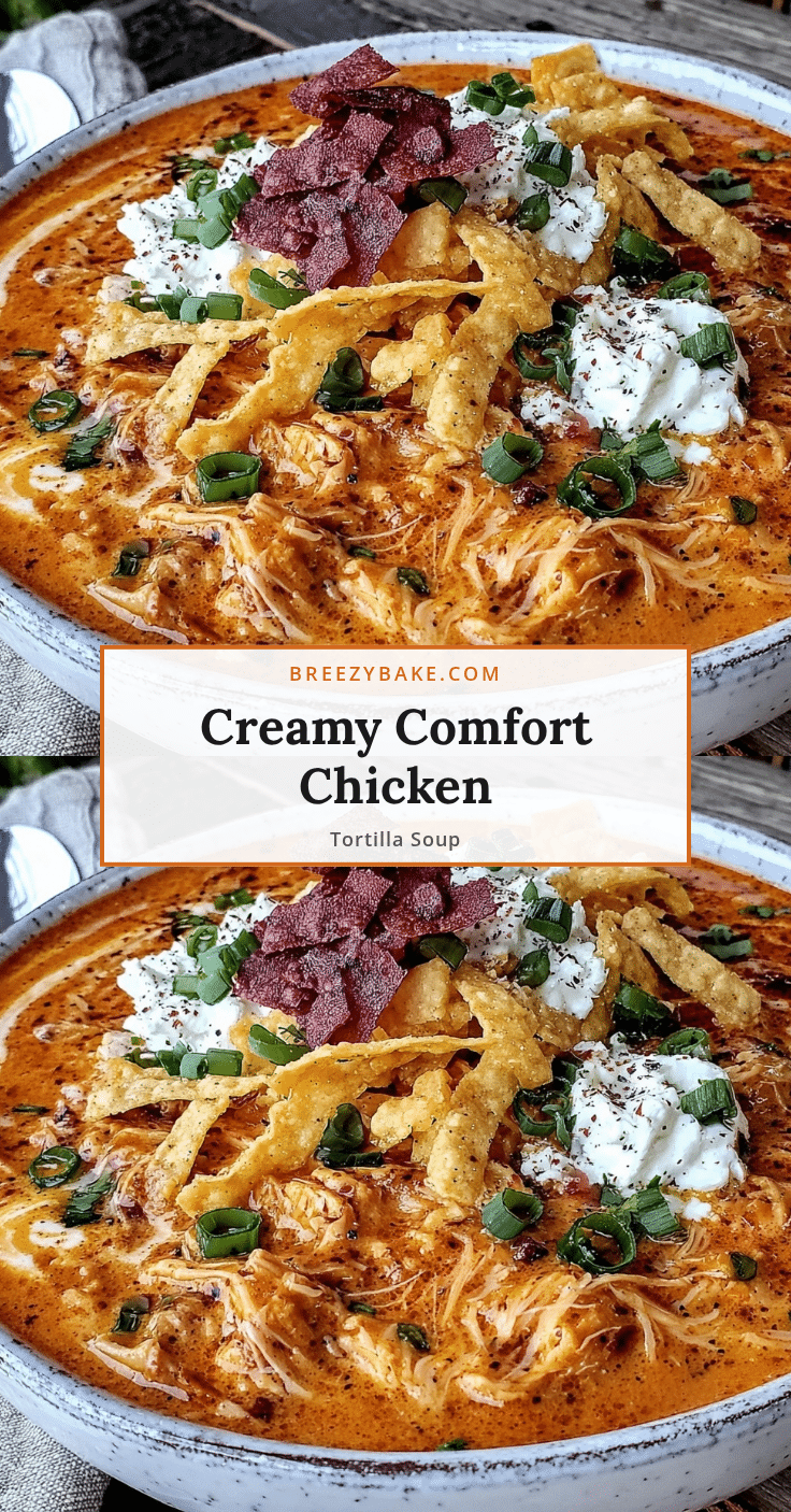 creamy chicken tortilla soup recipe