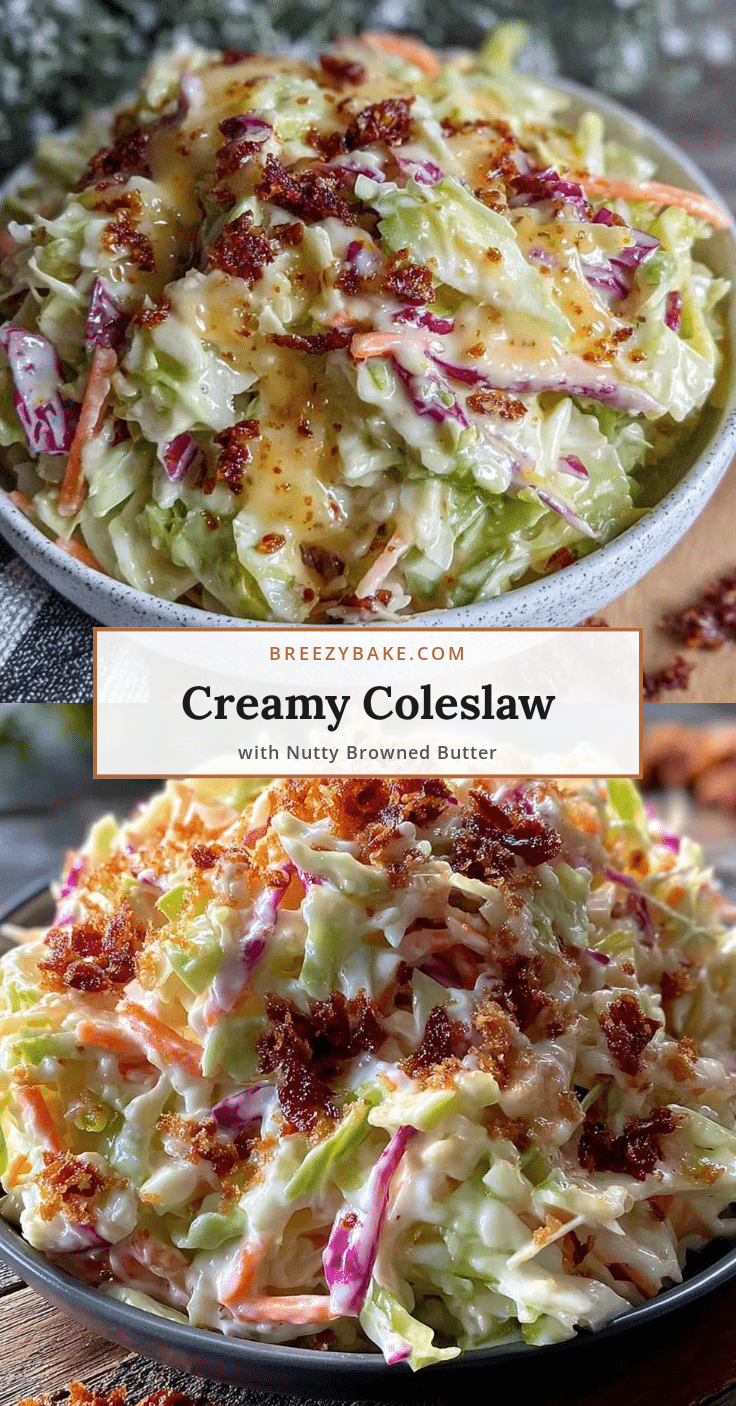 creamy coleslaw with nutty browned butter dressing recipe