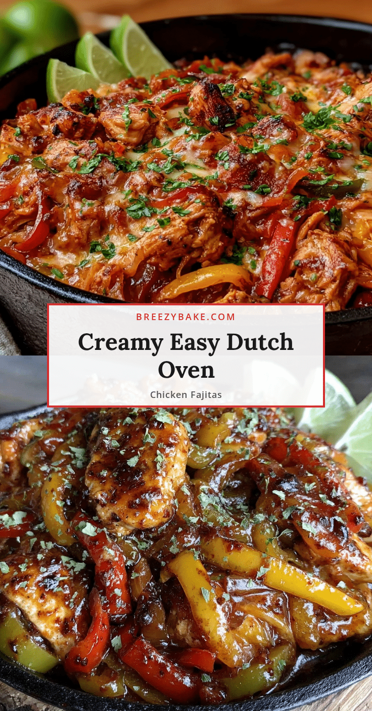 creamy easy dutch oven chicken fajitas recipe
