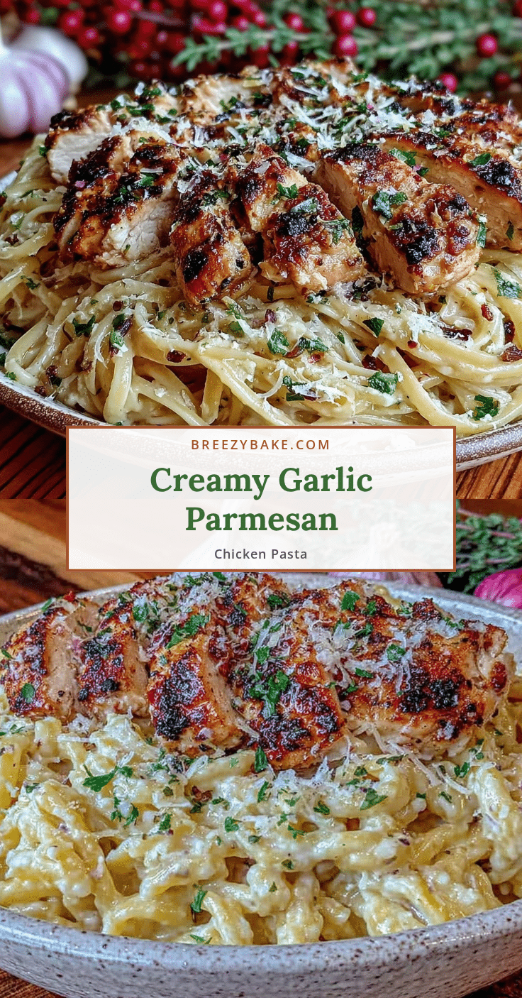 creamy garlic parmesan chicken pasta recipe