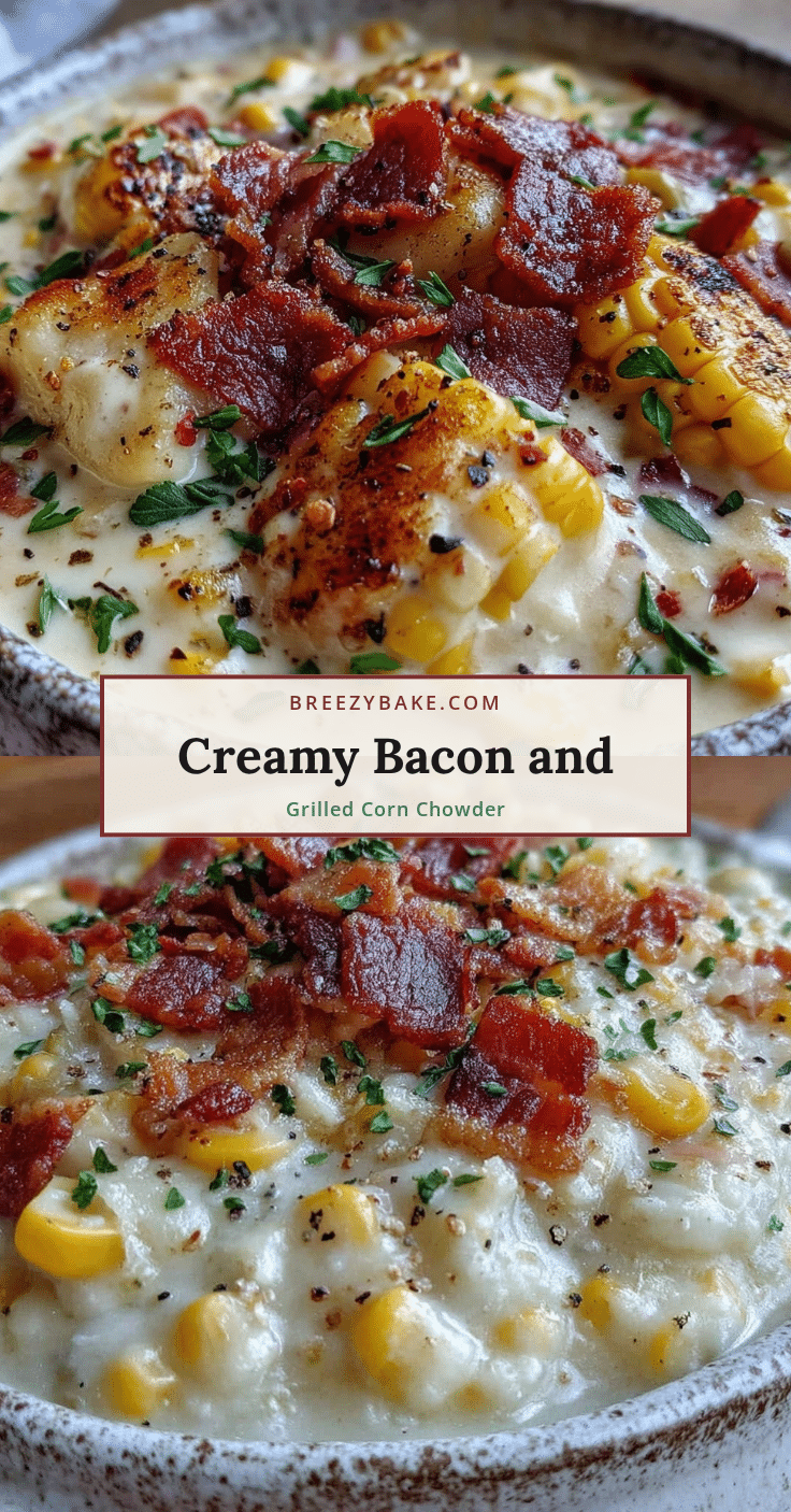 creamy grilled corn and bacon chowder recipe