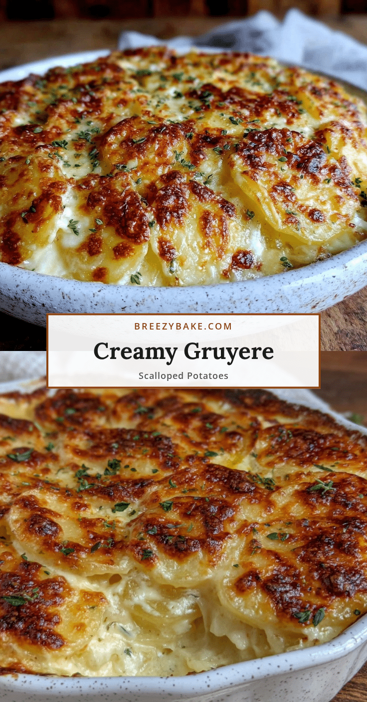 Creamy Gruyere Scalloped Potatoes recipe