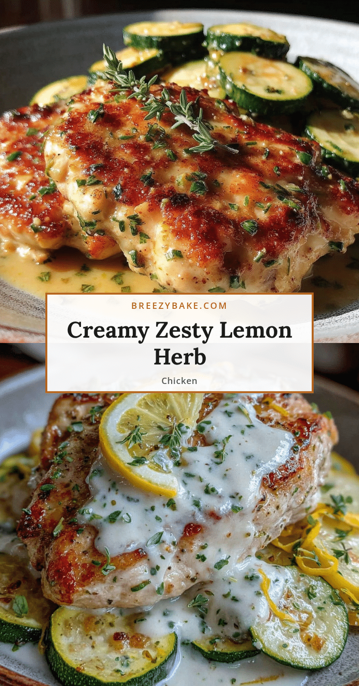 creamy lemon herb chicken recipe