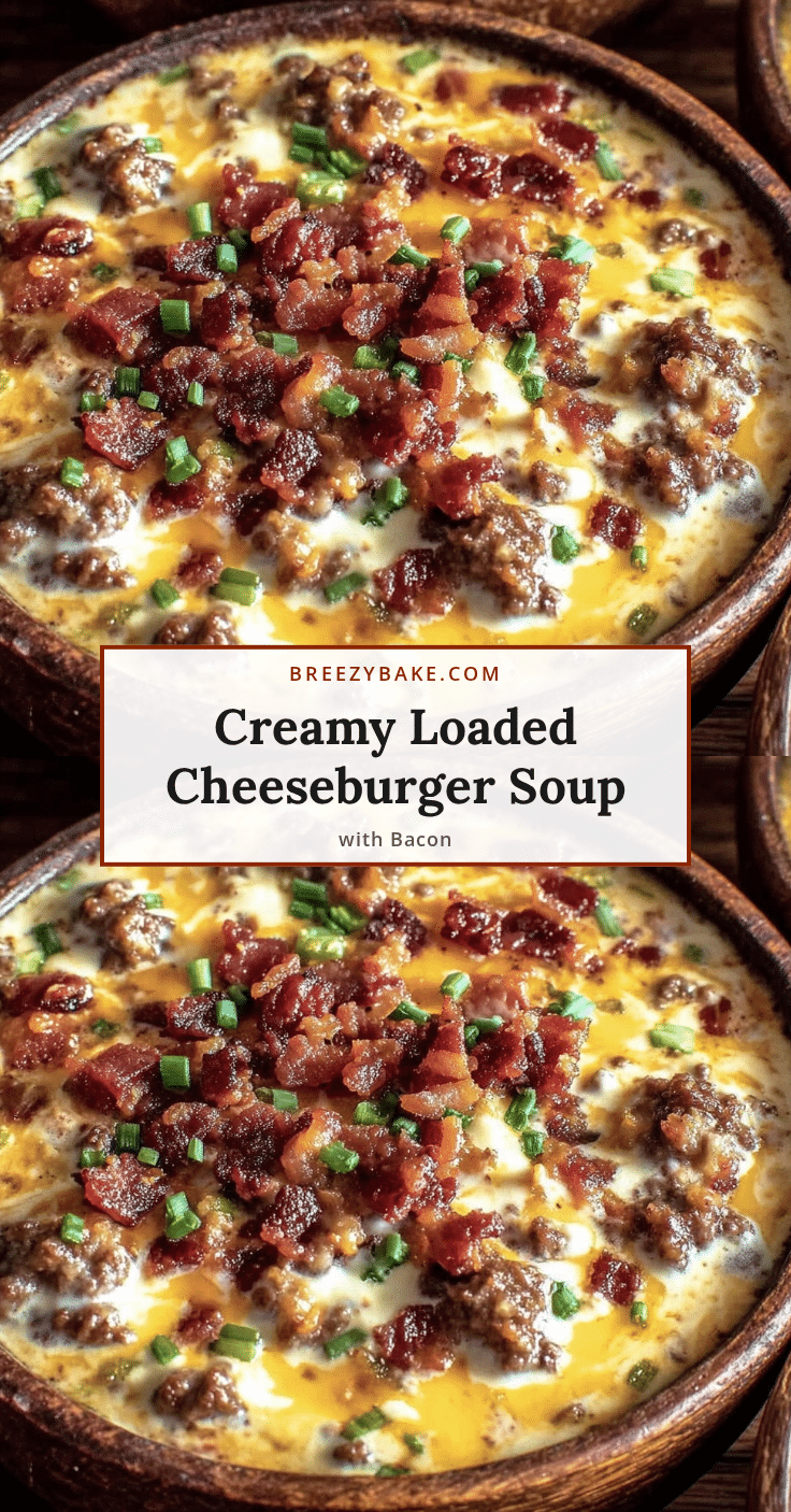 creamy loaded cheeseburger soup recipe